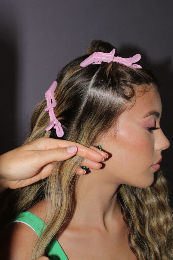 Mermade Hair Grip Clips Pink 4pcs
