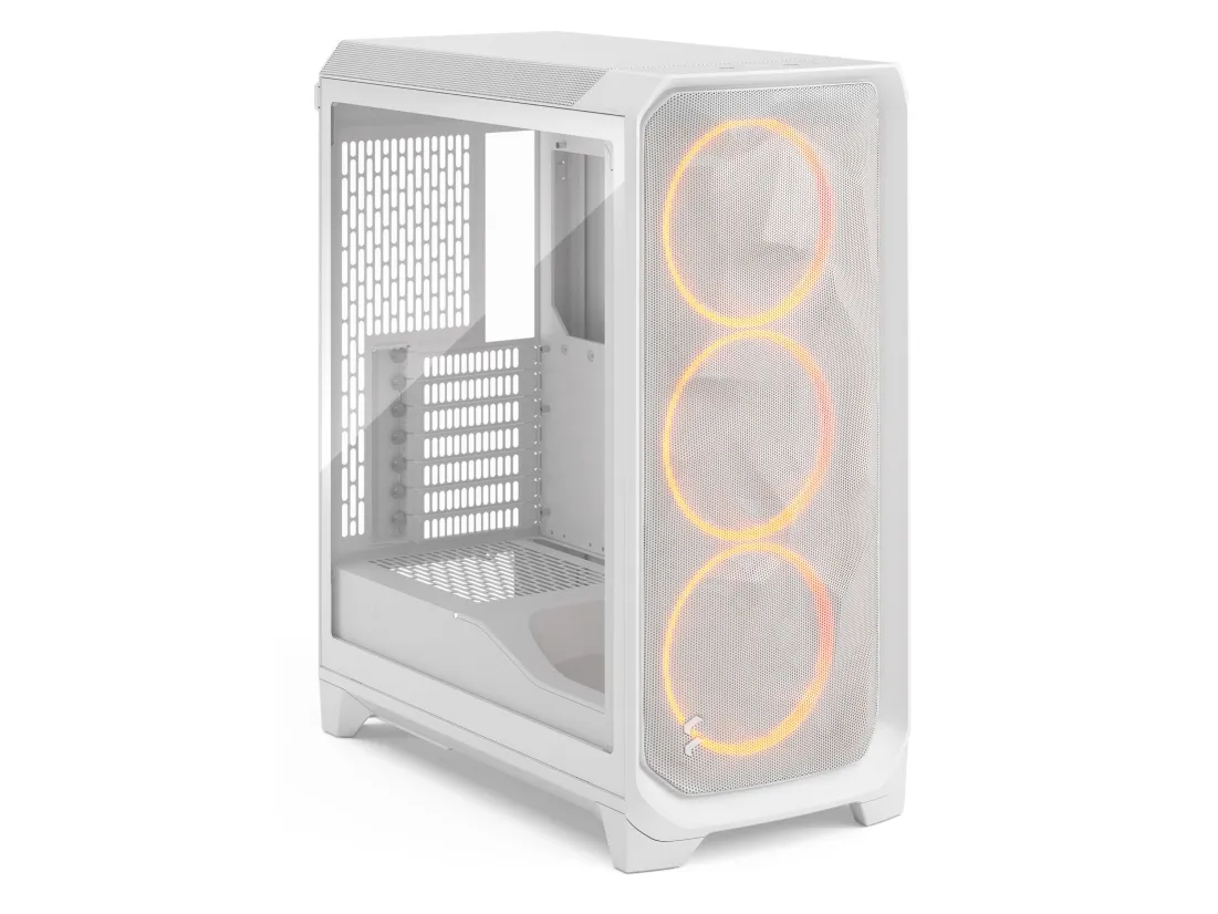 Fractal Design Meshify 3 RGB - Tower - udvidet ATX - ingen strømforsyning (ATX) - hvid TG klar tone - USB/Lyd