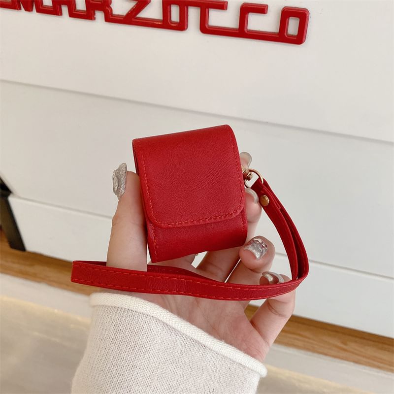 VanDi - Kunstleren AirPods / Pro oortelefoonhoesje met bandje