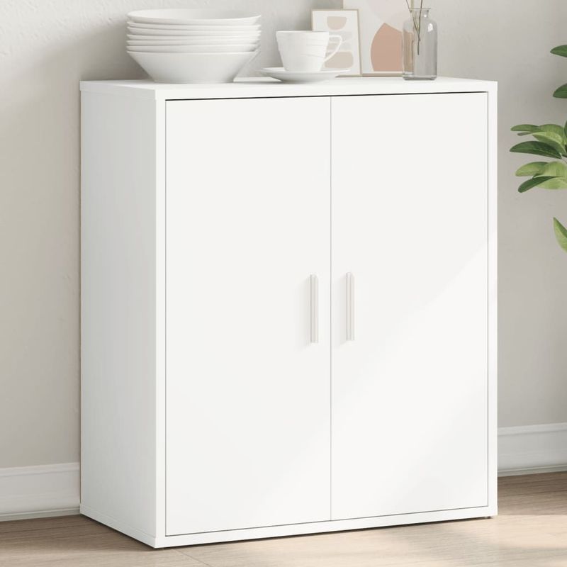 vidaXL - Dressoir - Wit - Bewerkte Hout - 60x31x70 cm