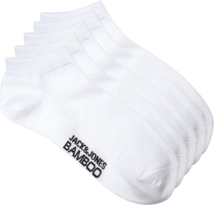 Jack & Jones JACBASIC BAMBOO SHORT SOCK 5 PACK White/white - whtie - white - white