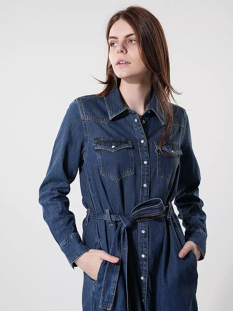 LEVI'S® Midikleid QUINNEY dunkelblau