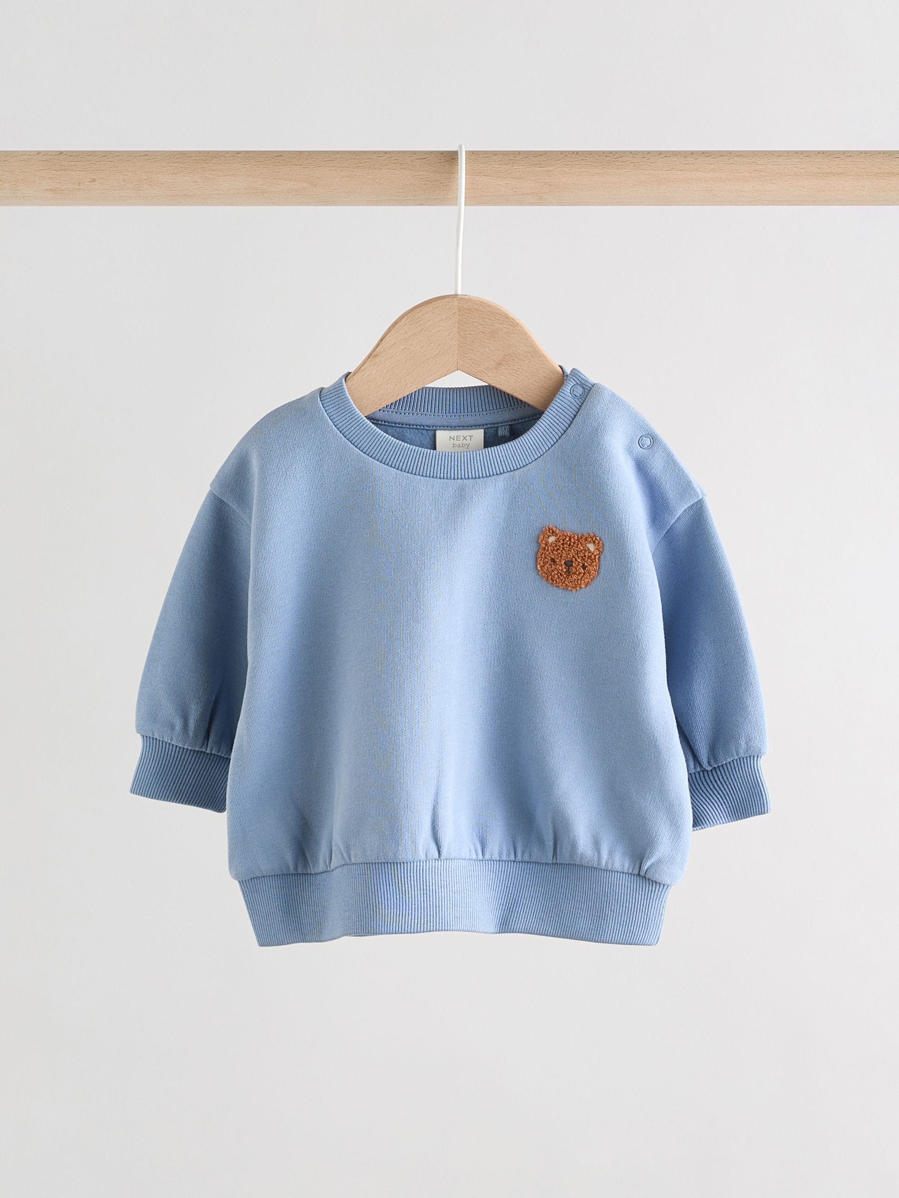 Blauw met beren - Baby sweatshirt en joggingbroek set (0mnd-2jr)