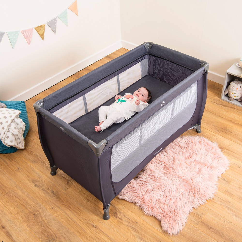 miniuno 3-in-1 SleepEasy Reisebett, Babywanne & Wickelkommode