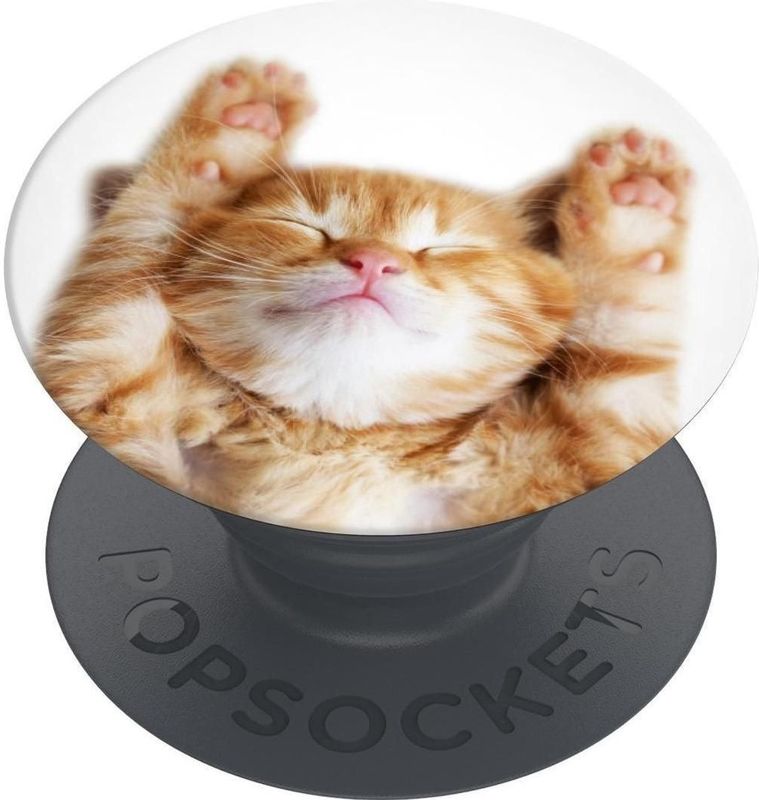 PopSockets PopGrip Basic - Telefoonbutton en Standaard - Snoozy Cat