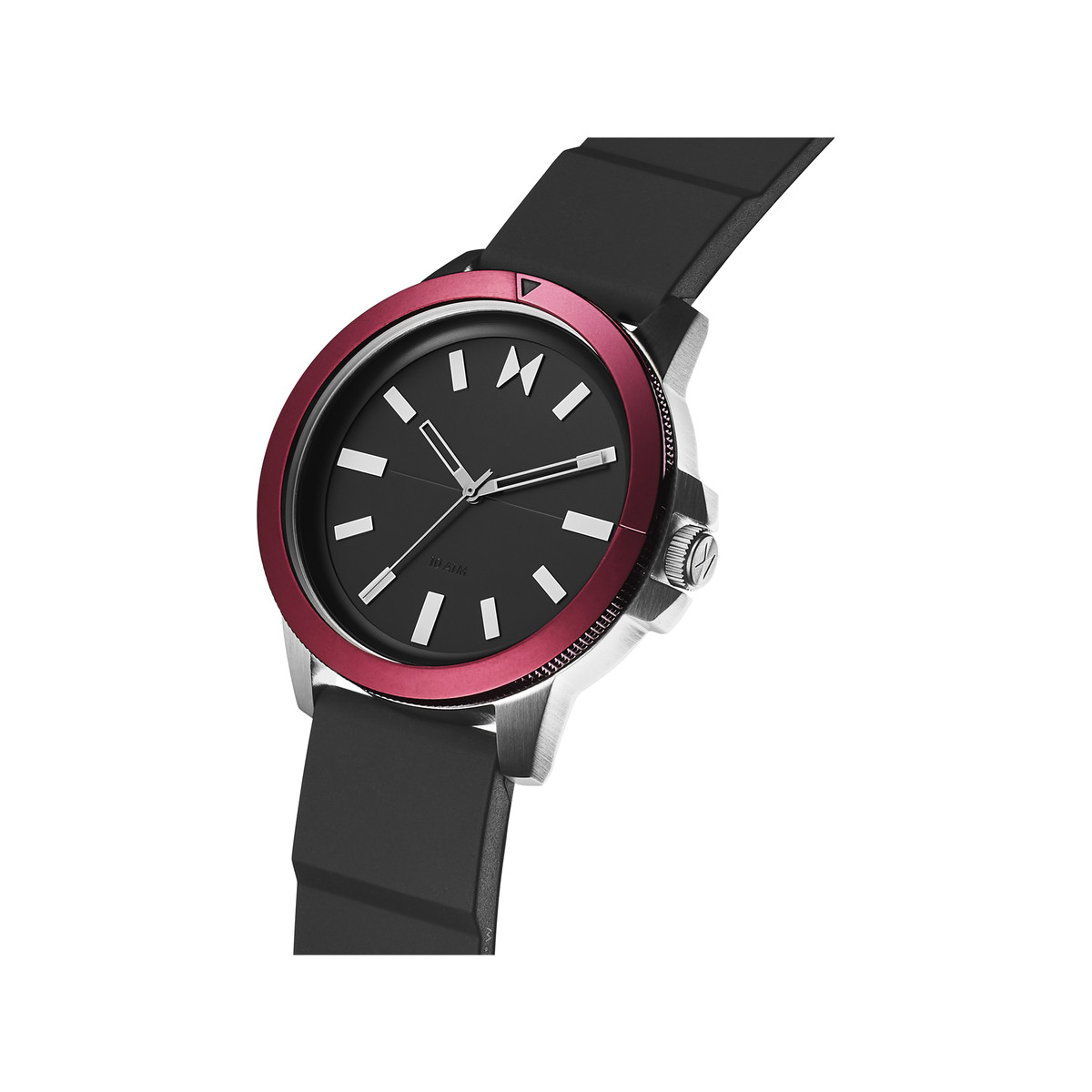 Montre MVMT homme acier silicone noir