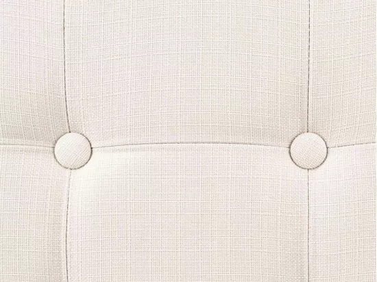 2 en 1 Pouf pliant double et coffre de rangement Beige aspect Lin 76 x H 38 cm