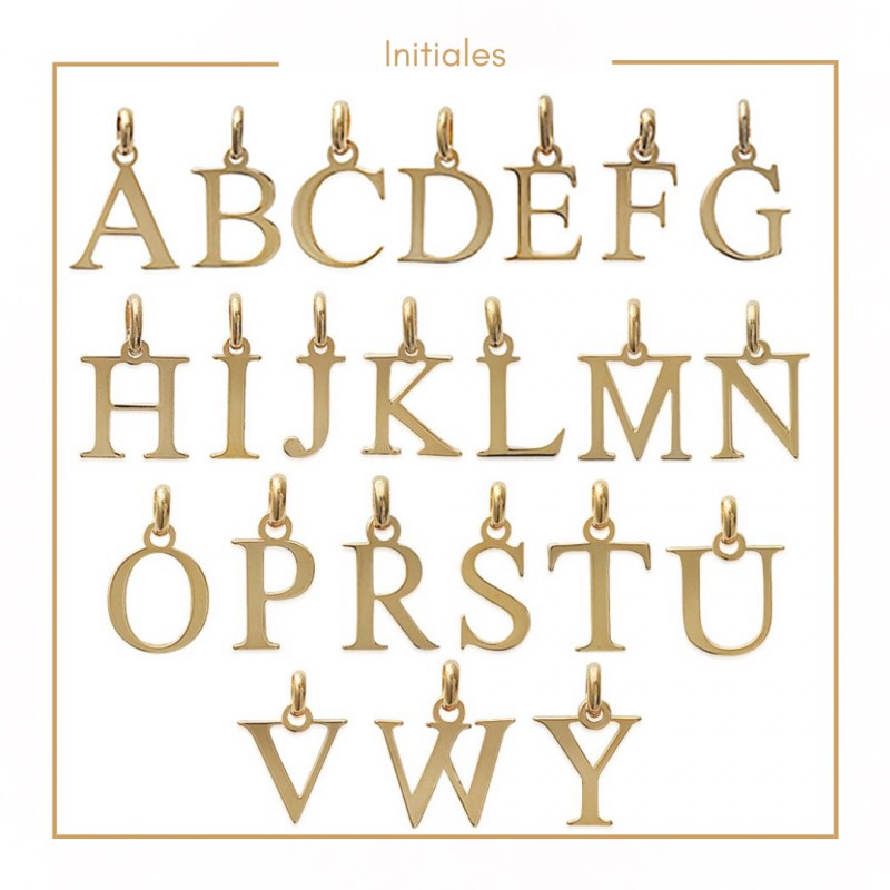 Collier enfant lettre plaqué or 3 microns