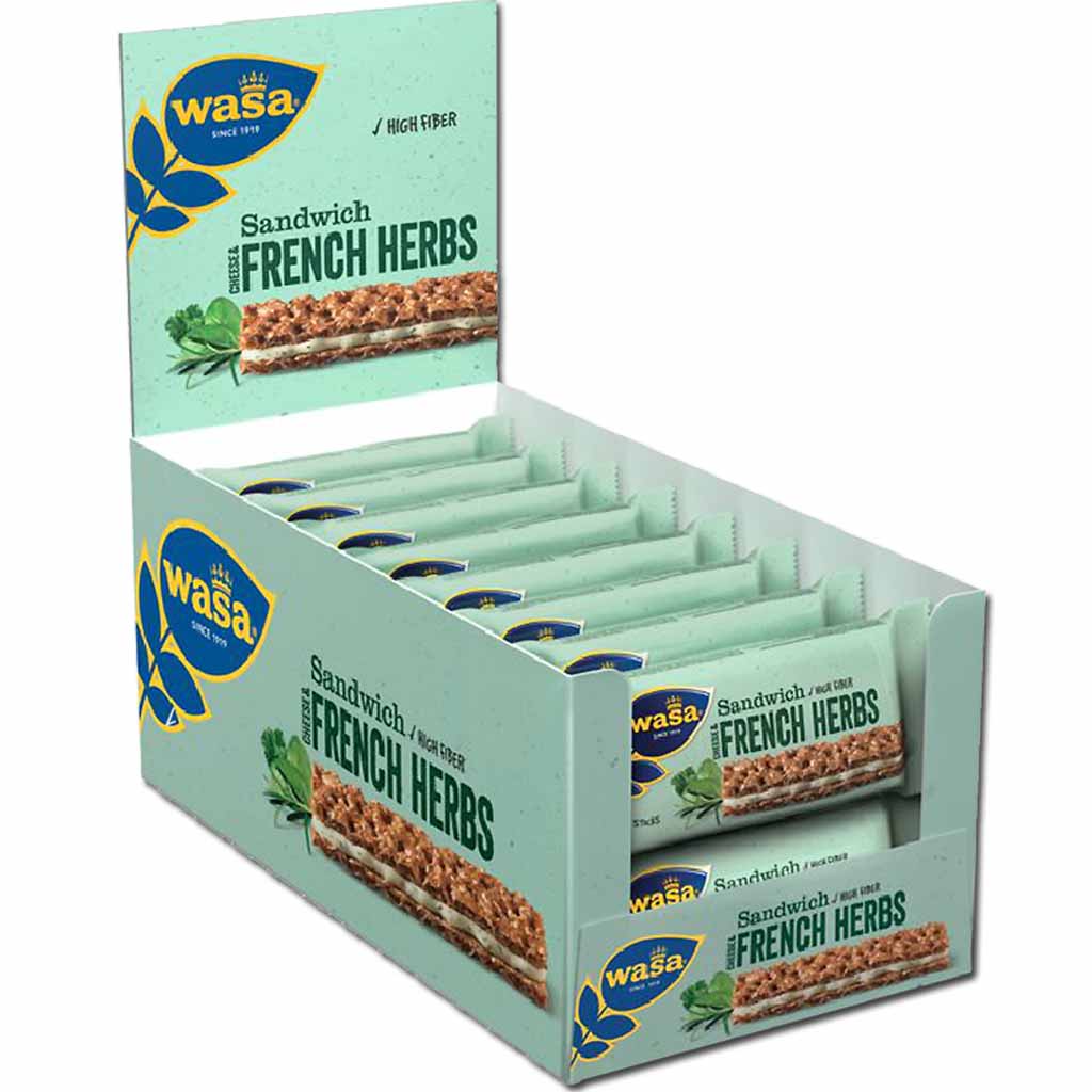 Wasa Knäckebrot Sandwich Cheese & French Herbs 24x30g=720g MHD:31.8.25