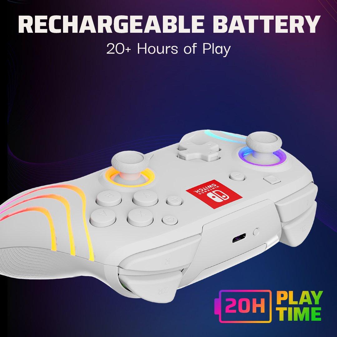 PDP Afterglow™ Wave Nintendo Wireless Controller: White with Motion