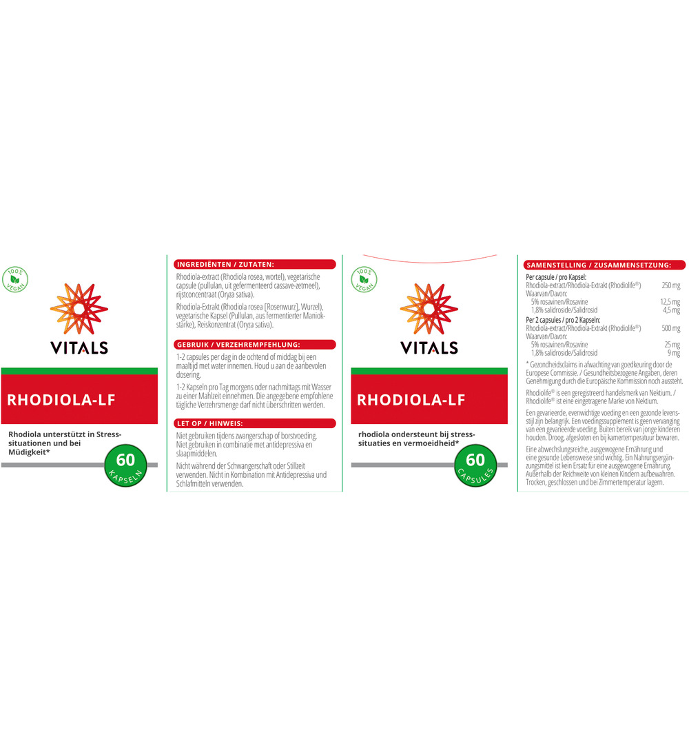 Vitals Rhodiola LF (60 capsules)