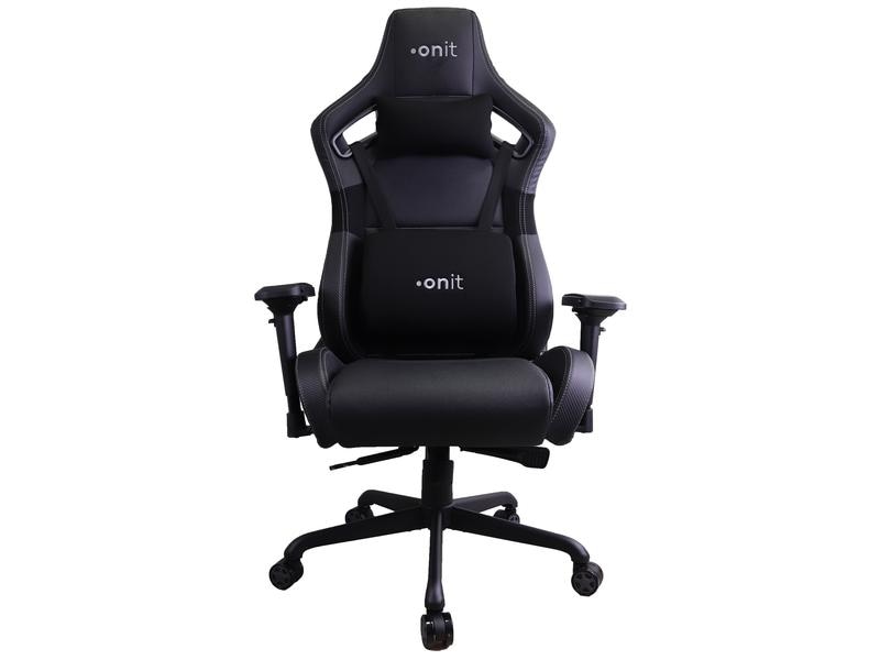 onit Gaming-Stuhl Premium Schwarz/Grau Ergonomischer Stuhl für lange Gaming-Sessions und Arbeitstage