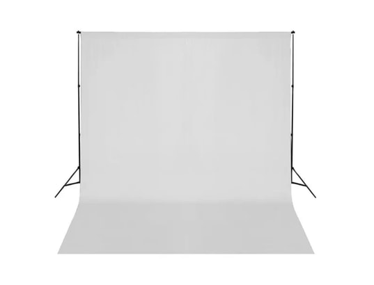 VIDAXL - Flash Toile de fond coton blanc 300 x 300 cm