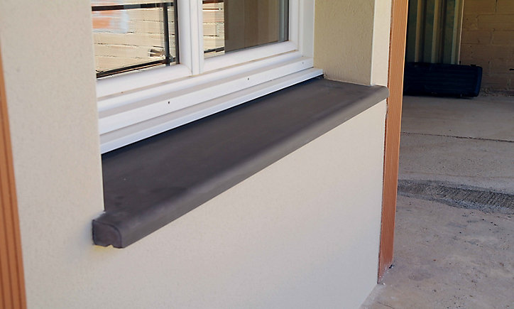 Appui de fenêtre en terre cuite 34,5 x 108 cm anthracite