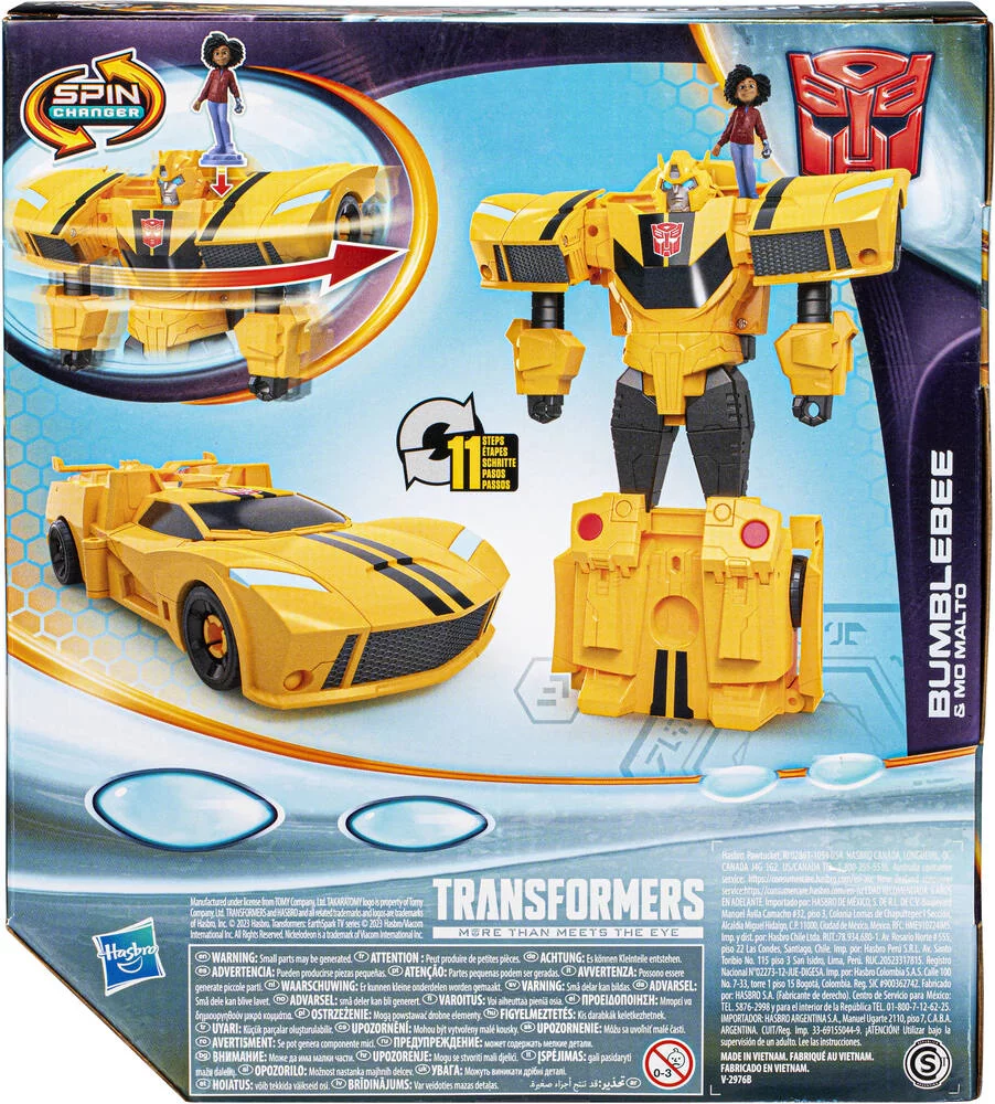 TRANSFORMERS EARTHSPARK SPIN CHANGER BUMBLEBEE ET MO MALTO