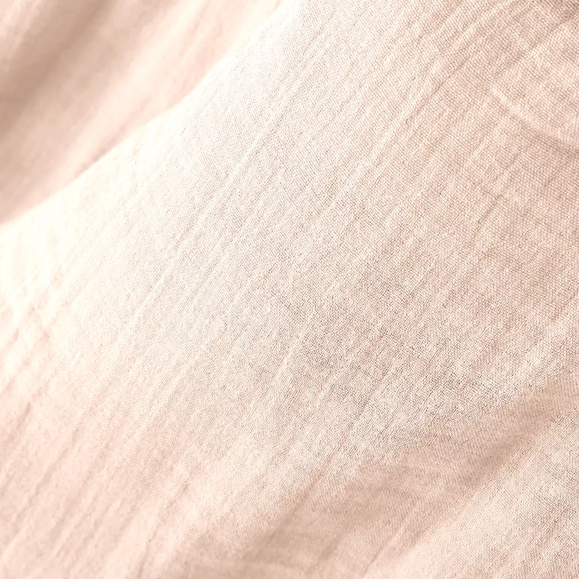 Rideau gaze de coton galon fronceur (180 x 240 cm) Gaïa Rose poudré