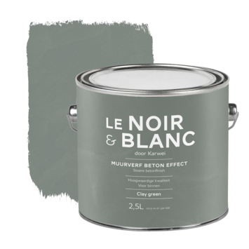 Le Noir & Blanc muurverf betoneffect clay green 2,5 liter