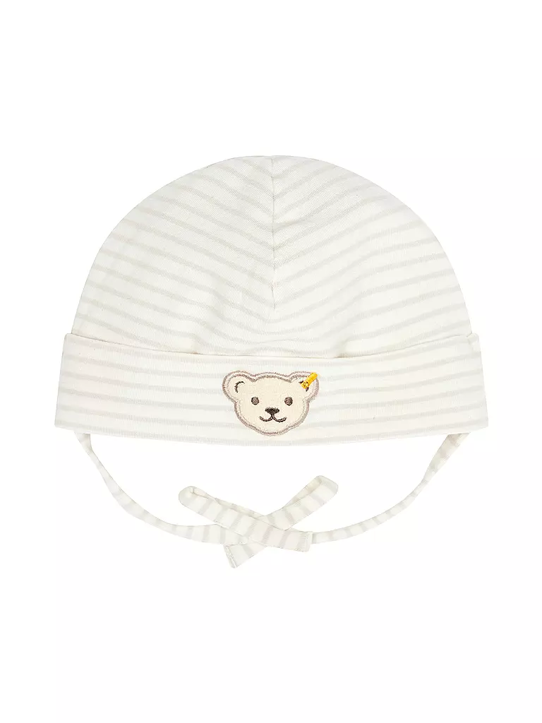 STEIFF Baby Mütze - Haube hellgrau