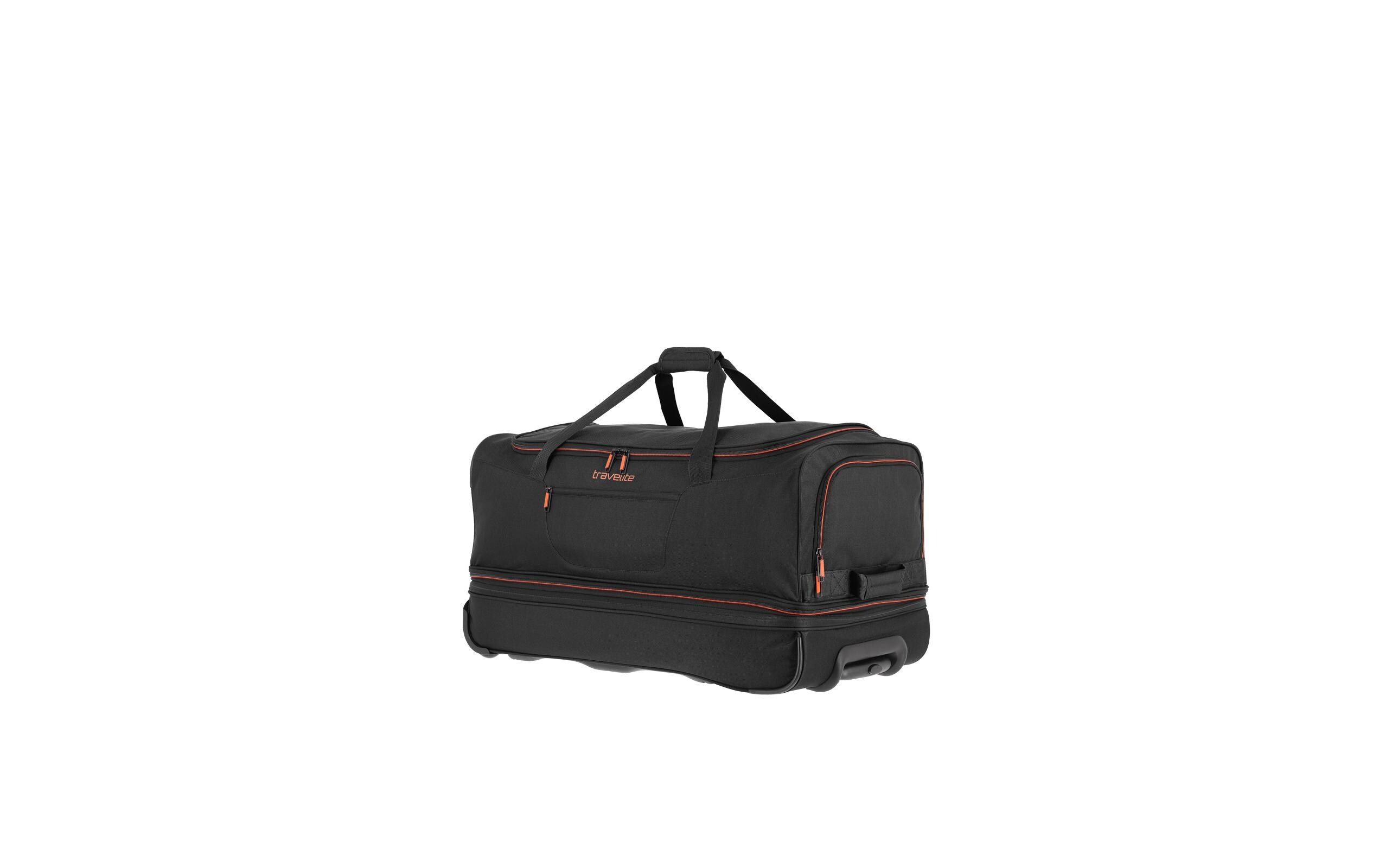 Reisekoffer BASICS Schwarz 70 cmSportliche Trolley Reisetasche für variable Gepäckmengen