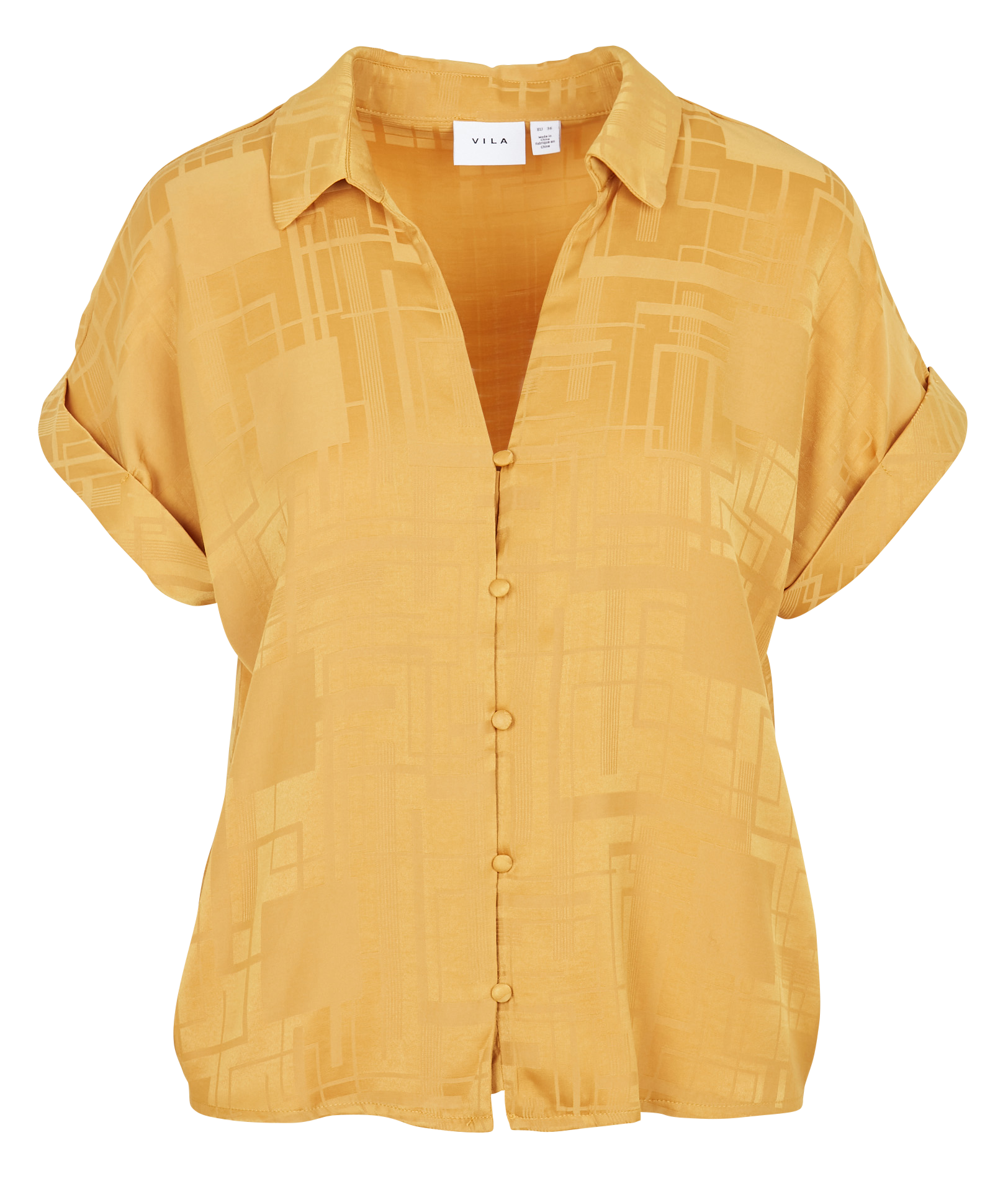 MIEL - Chemise col classique droite | Jaune