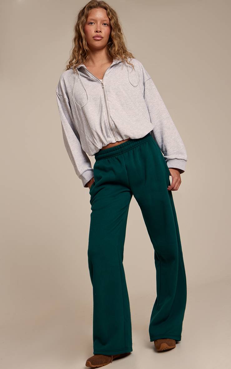 Gris Cendré Sweat À Casynthétiqueche Zippé En Molleton Bouclette Avec Taille Élastiquée