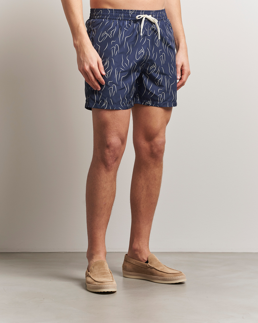 Altea Printed Swim Shorts Navy