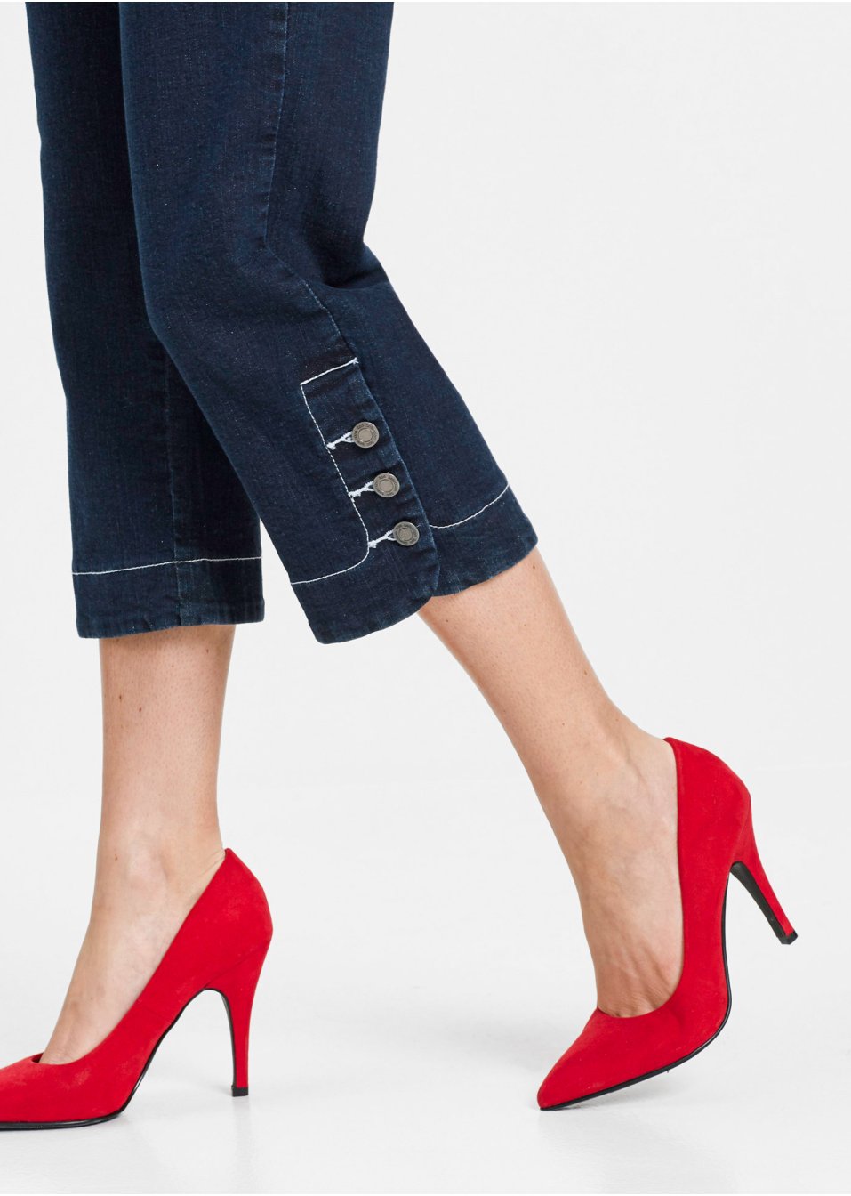 Pantacourt en jean extensible