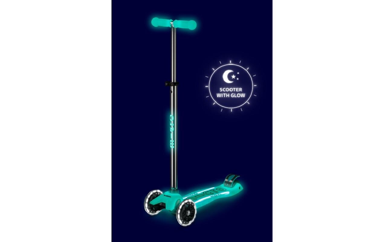Scooter Maxi Micro Deluxe Glow LED Plus Jelly Green<br>Scooter für Kinder