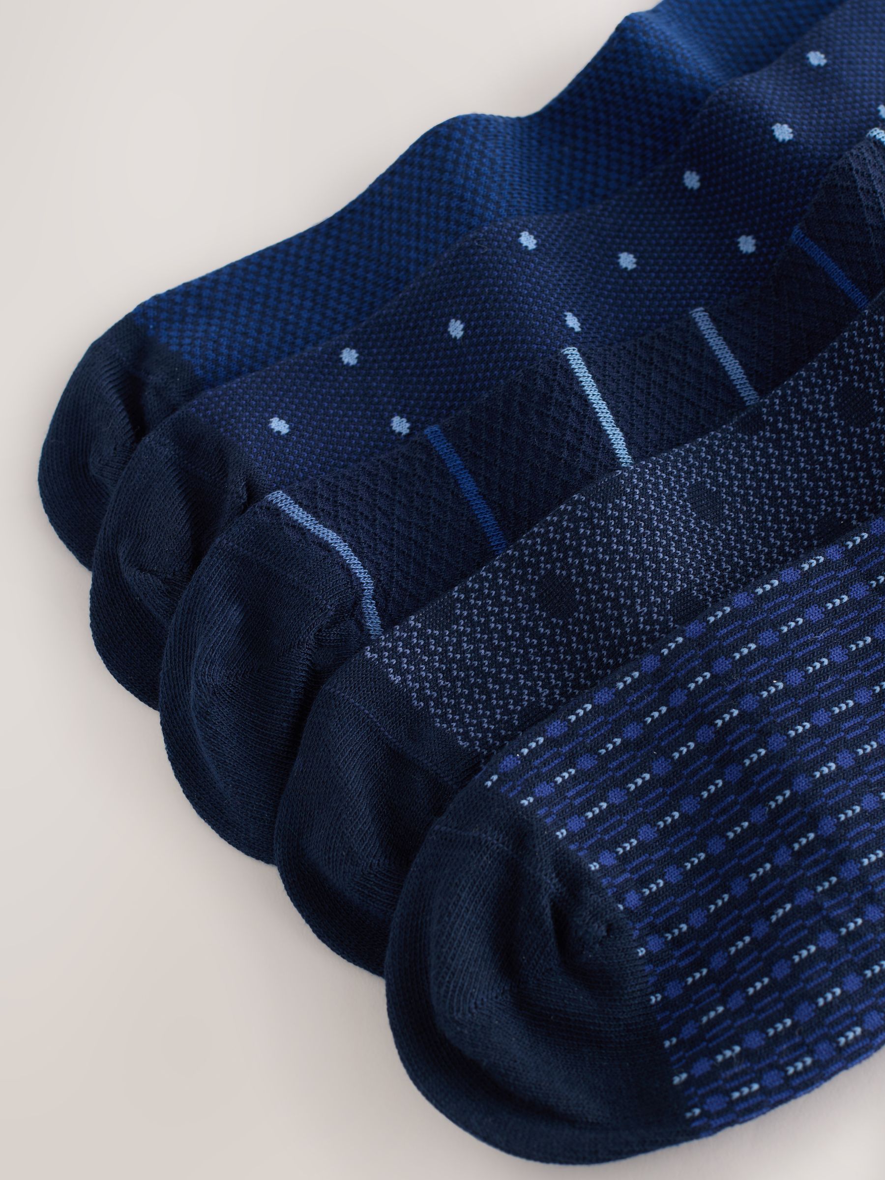 Marineblauw Blauw - 5 Paar modieuze sokken met patroon