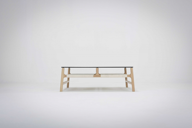 Gazzda Fawn coffee tafel 90x90 whitewash smoked grey
