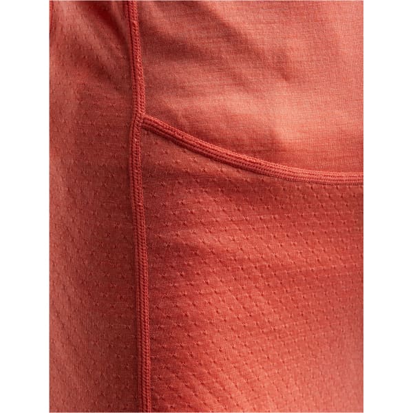T-shirt thermique ICEBREAKER W MERINO 125 ZONEKNIT LS HALF ZIP TANG/PRALINE/CB