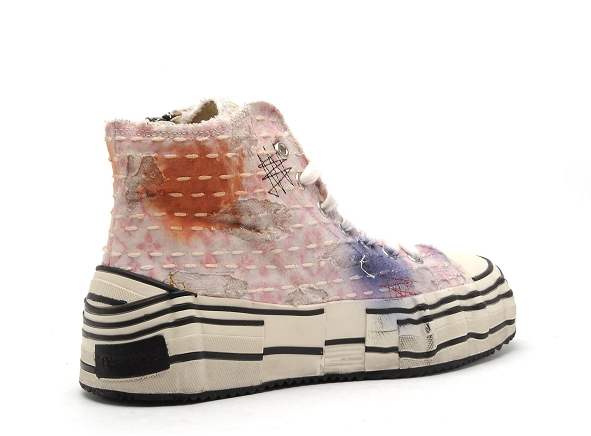 Rebecca white boots bottine plates femme x5912 rose