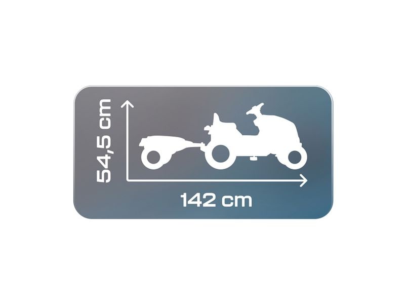 Smoby Traktor Farmer XL mit Anhänger Blau Tretfahrzeug für Kinder