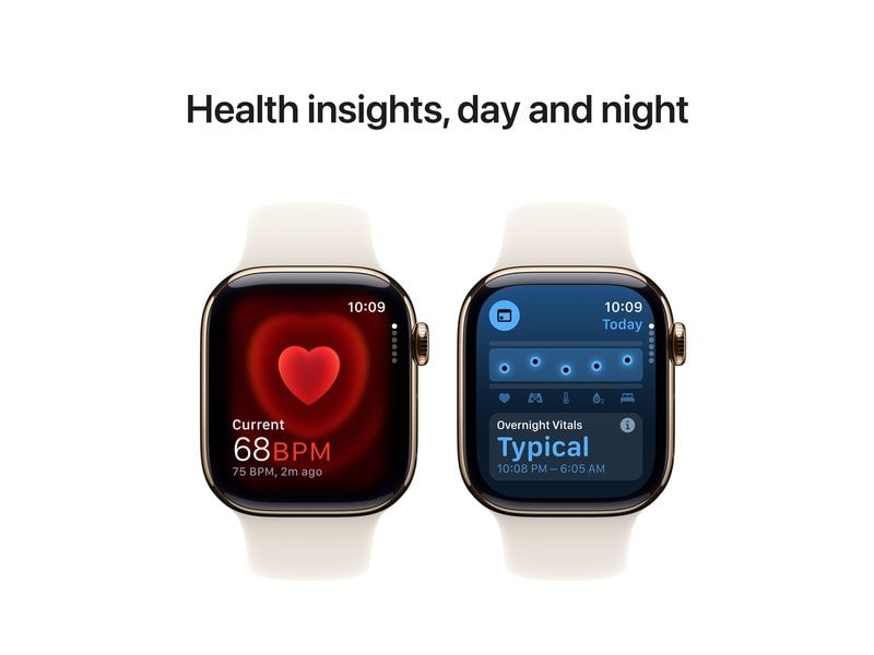 Apple Watch Series 10 42 mm LTE Titanium Rosegold Sport Wei Eine glatte Zehn