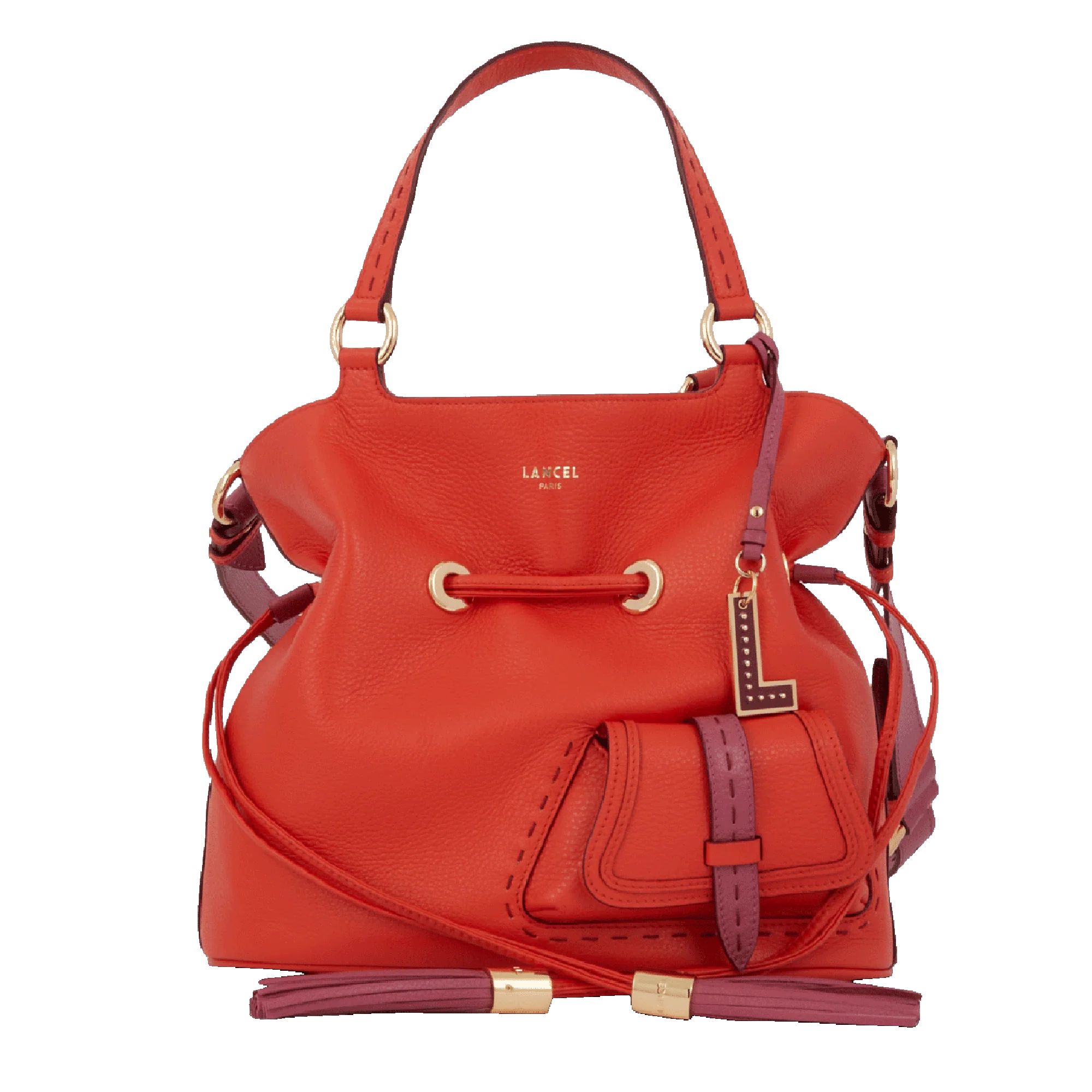 Sac seau M Premier Flirt de Lancel-MULTICO CITROUILLE