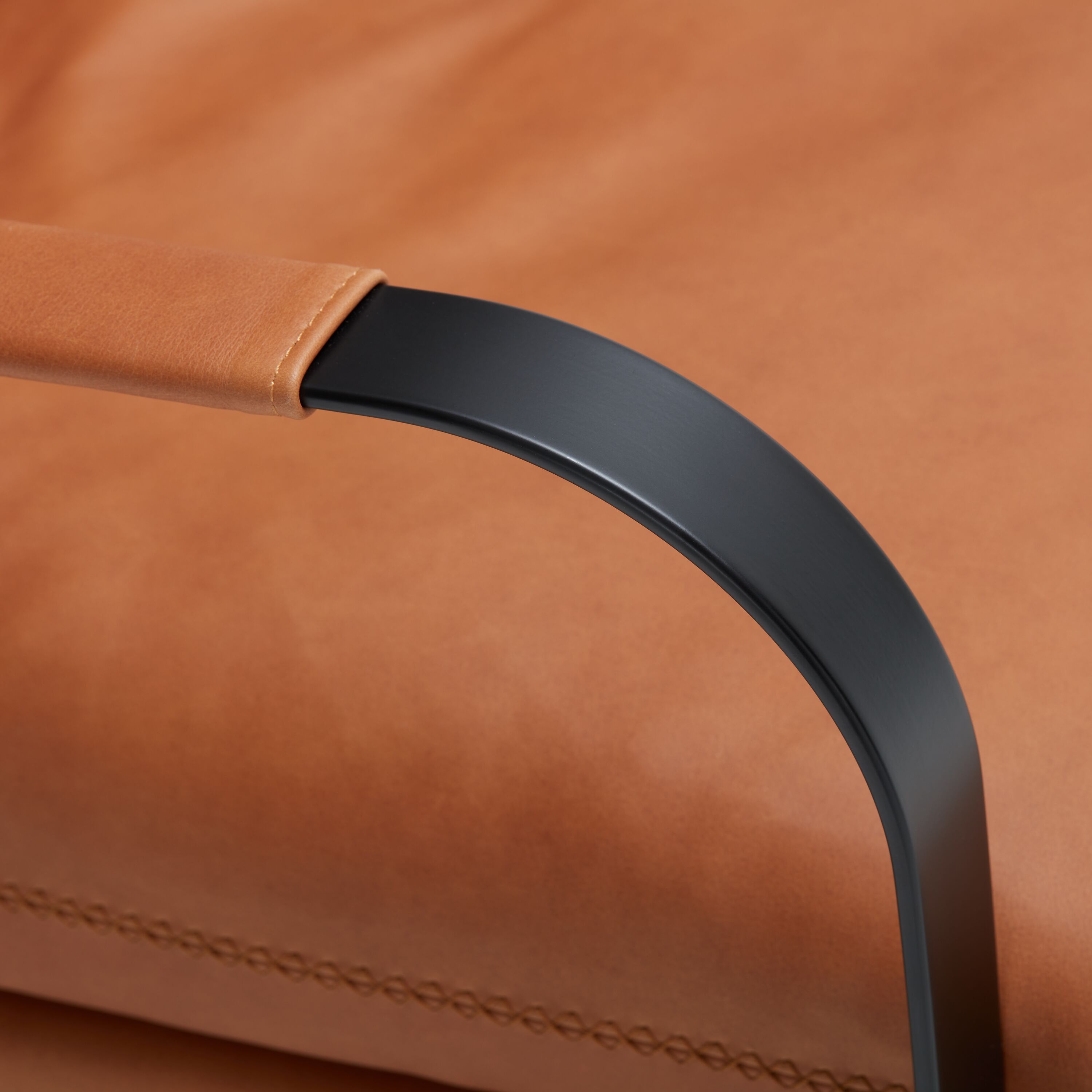 DAZIO Sessel - Cognac / B: 73.0 cm x T: 91.0 cm x H: 73.0 cm