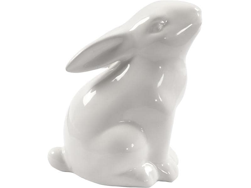 Creativ Company Aufsteller 12 Stück, Weiss Hase zum Aufstellen