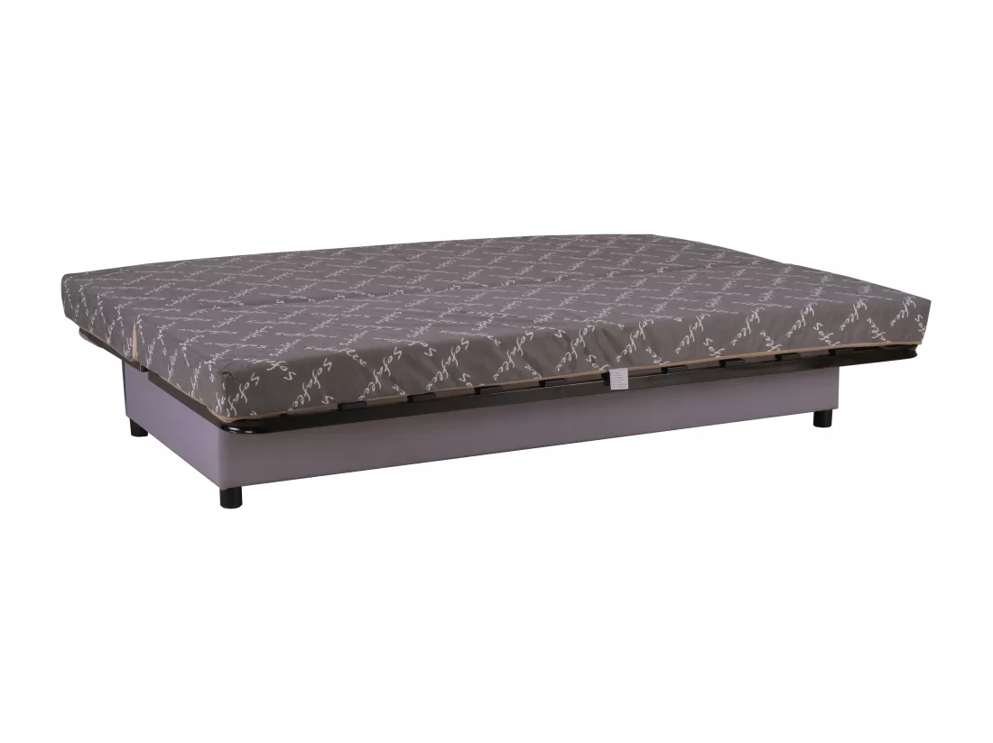 Canapé convertible clic-clac en tissu imprimé triangle gris clair FARWEST