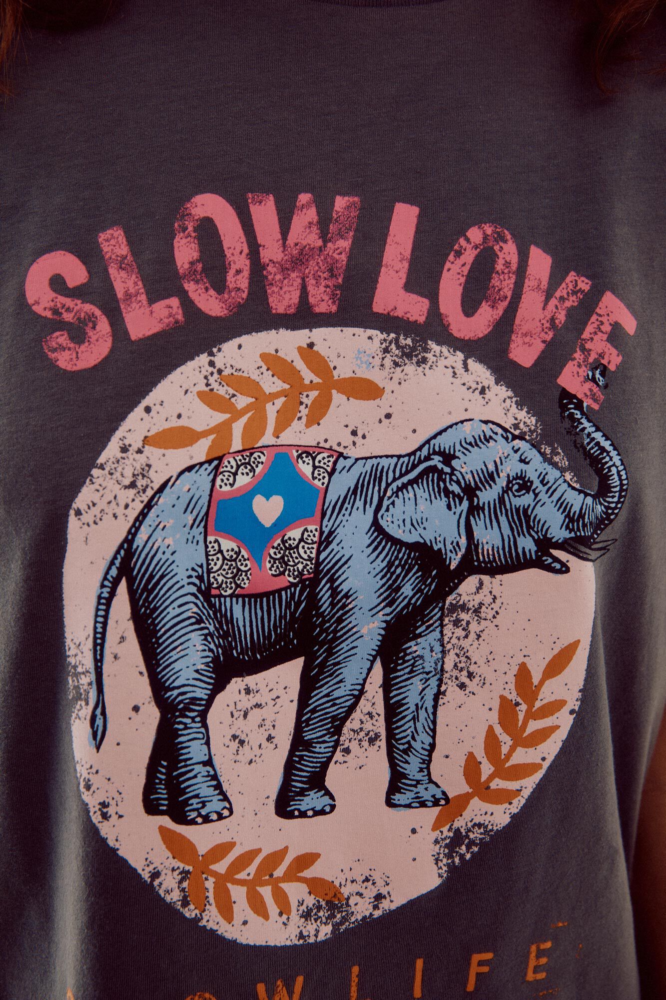 Camiseta estampada - Cinza