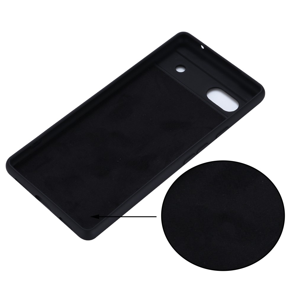 Google Pixel 7a Silikon Case Hülle - Schwarz
