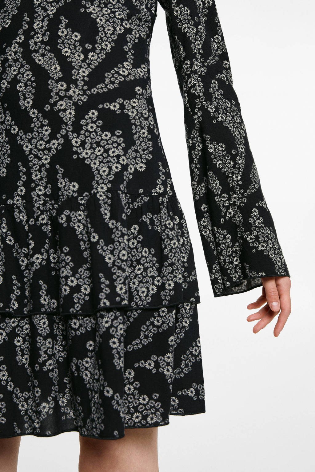 MANGO TEEN midi jurk zwart