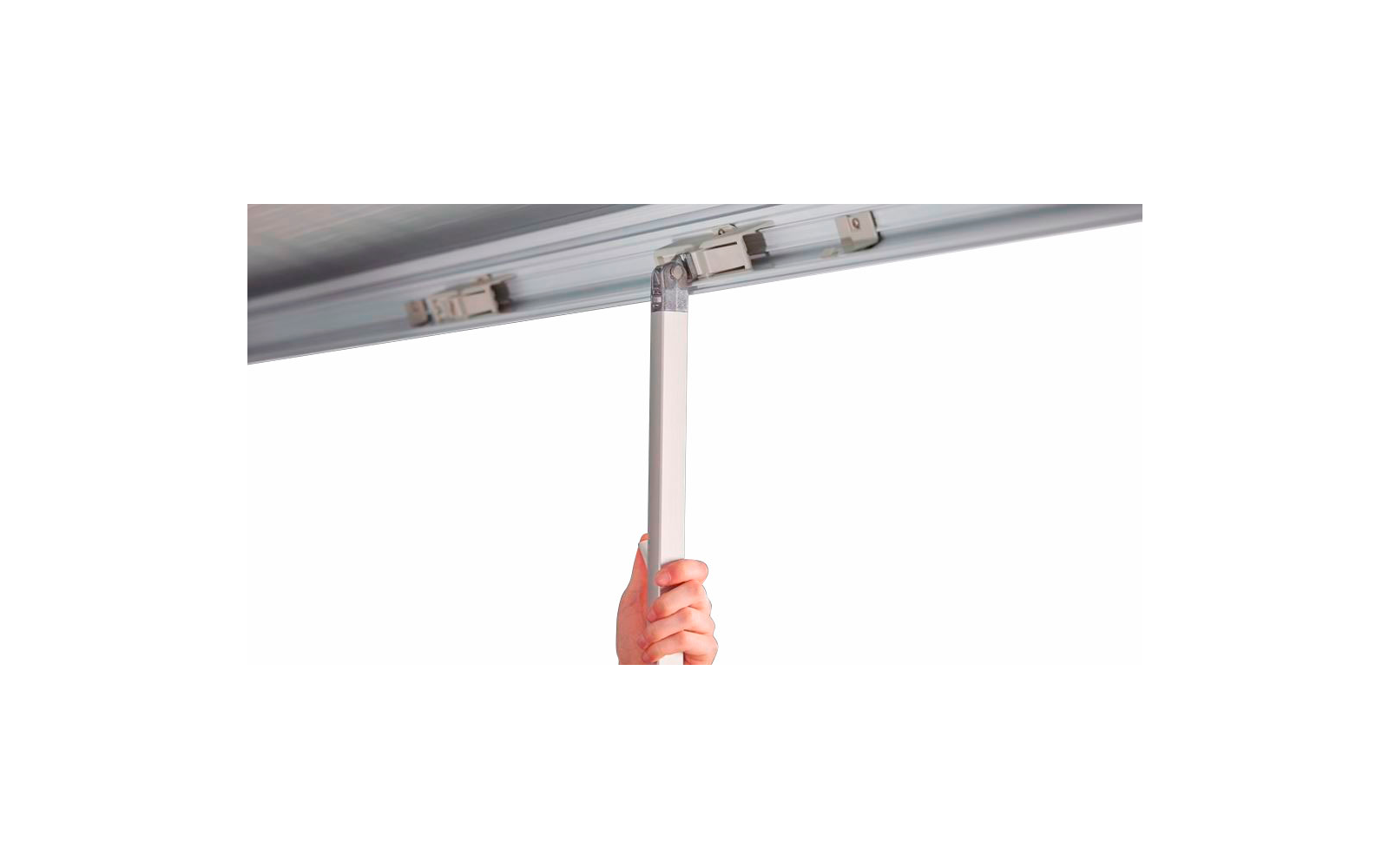 Thule Omnistor 5200 Dachmarkise mit Motor Gehäusefarbe Eloxiert Tuchfarbe Mystic Grau 3 m