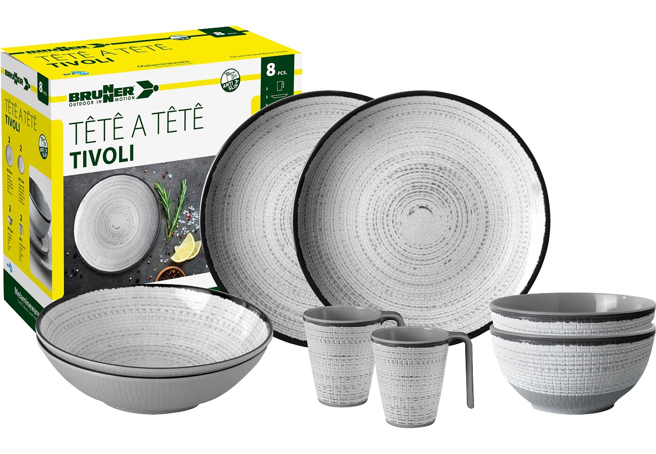 Brunner Tête-à-Tête Geschirrset 8 teilig 2 Personen Tivoli