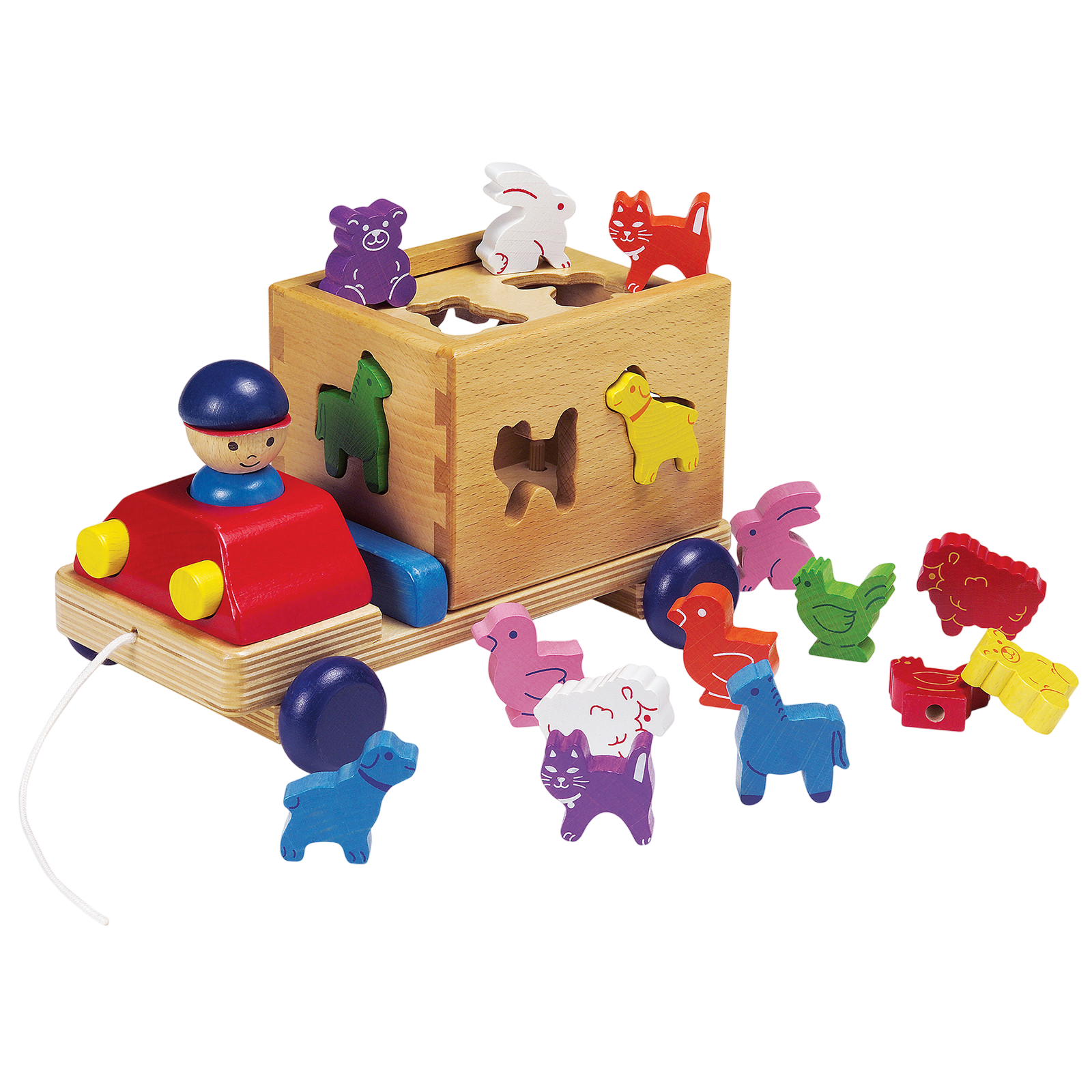 Spielba Lastwagen mit Tieren Sortierspiel