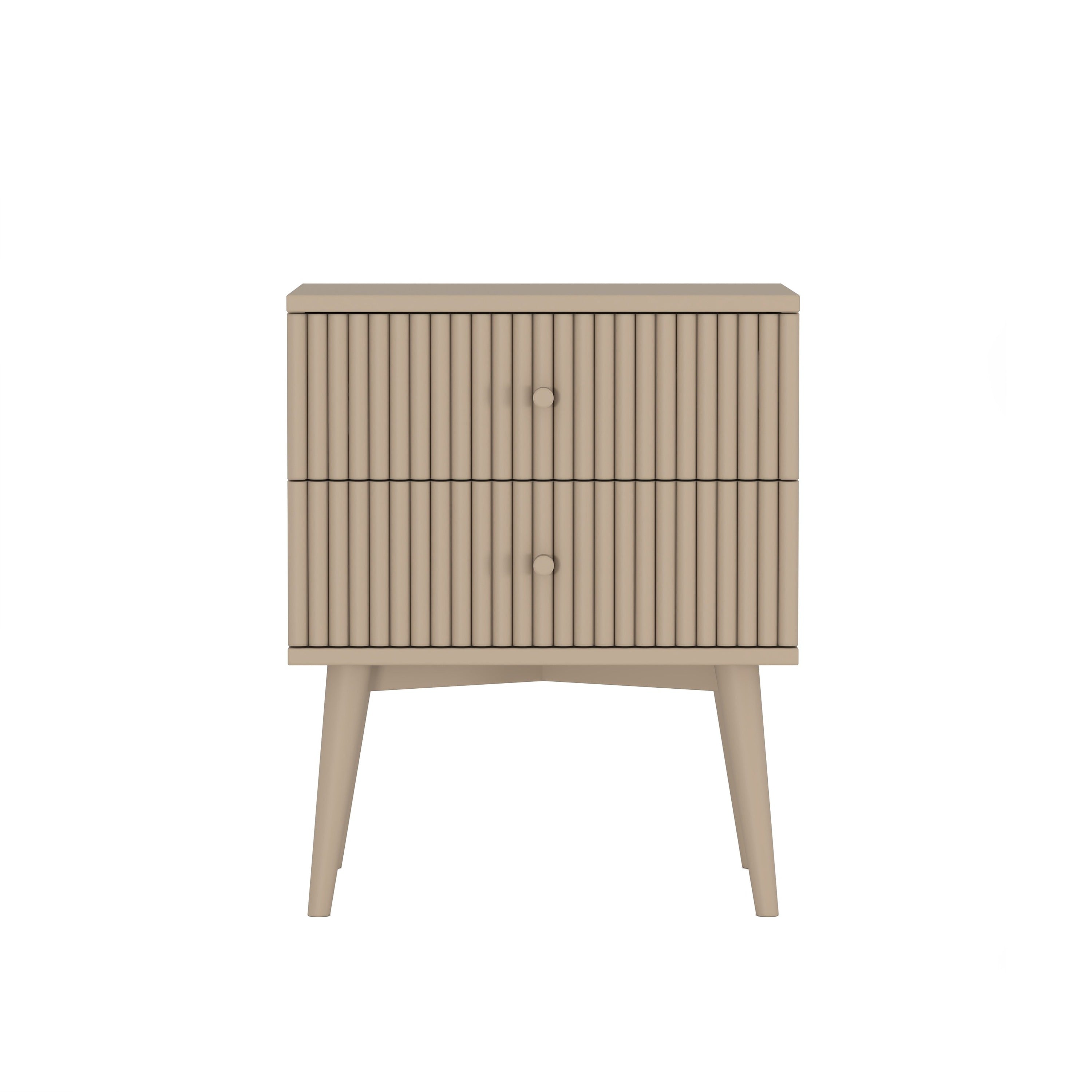 Nachtkastje Sem - Beige|Hout - Mango|Taupe - Hout