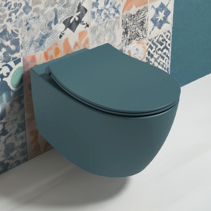 Isvea Sentimenti randloos toilet 51x36.5cm petrol