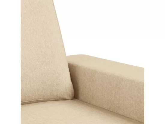 Canapé à 2 places Crème 120 cm Tissu