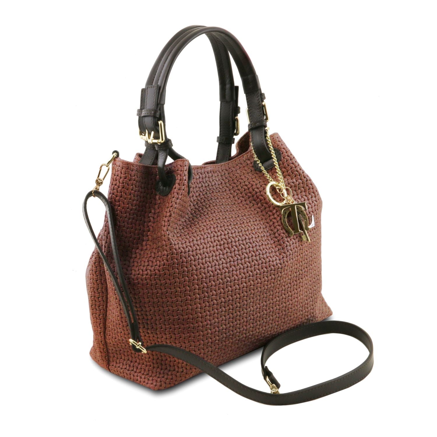TL141573 – TL KeyLuck – Woven printed leren shopping tas