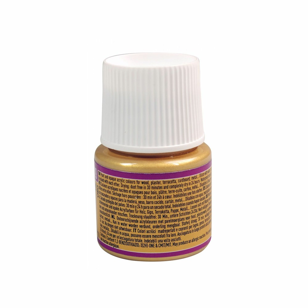 Peinture acrylique opaque nacrée - or - 45 ml