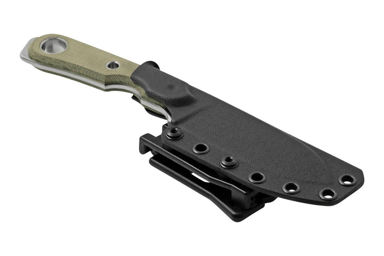 Viper Basic 3 VT4034CG MagnaCut Spear Point Satin, Green Canvas Micarta, vaststaand mes